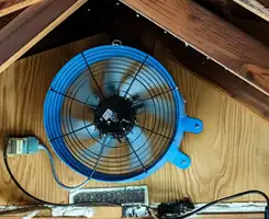 attic fan services with installed attic ventilation fan system in Akron, OH